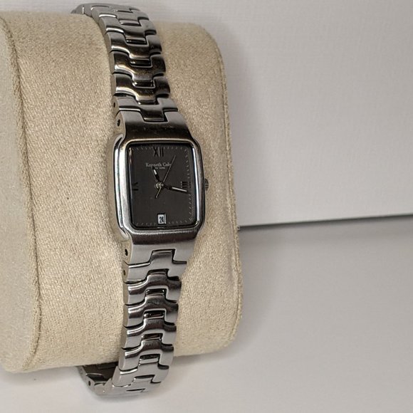 Kenneth Cole New York - Womens Brushed Metal/Dark Contrast with Time and… - Picture 2 of 6